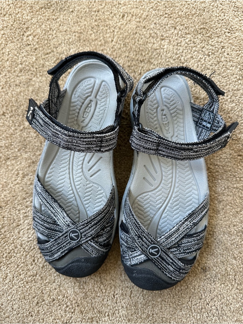 Keen Women's Black and Gray Strappy Outdoor Sandals